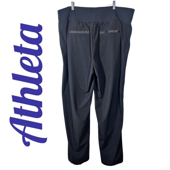 NWT ATHLETA NOLITA WIDE LEG PANTS Stretchy Casual Versatile Black, Size 20 - Picture 5 of 12